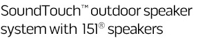 VIEW DETAILS about the SoundTouch outdoor speaker system with 151 speakers
