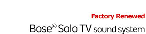 Factory Renewed Bose Solo TV sound system