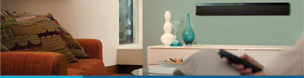 Wide, spacious sound. From one slim speaker